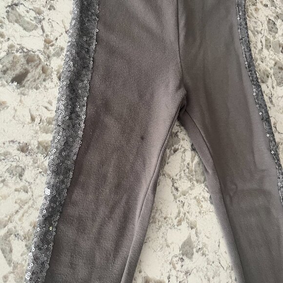 Joyfolie grey sequin leggings sz 5 - Picture 2 of 5